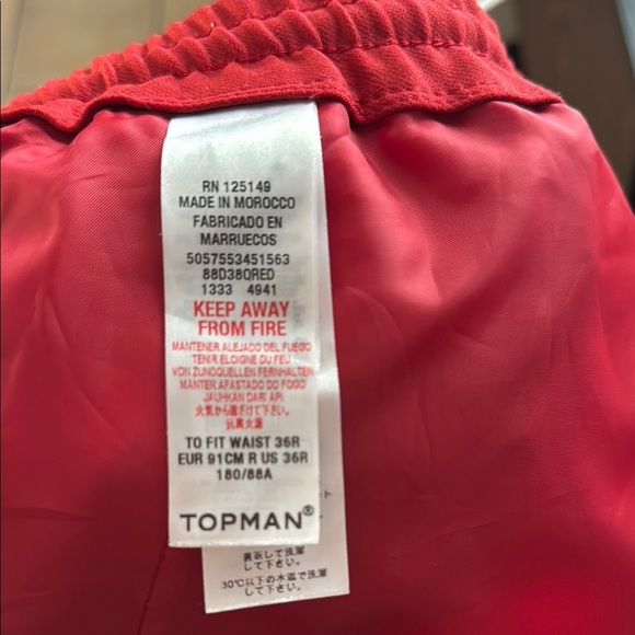 Red Track Pants with White Stripes 7 - Picture 8 of 8